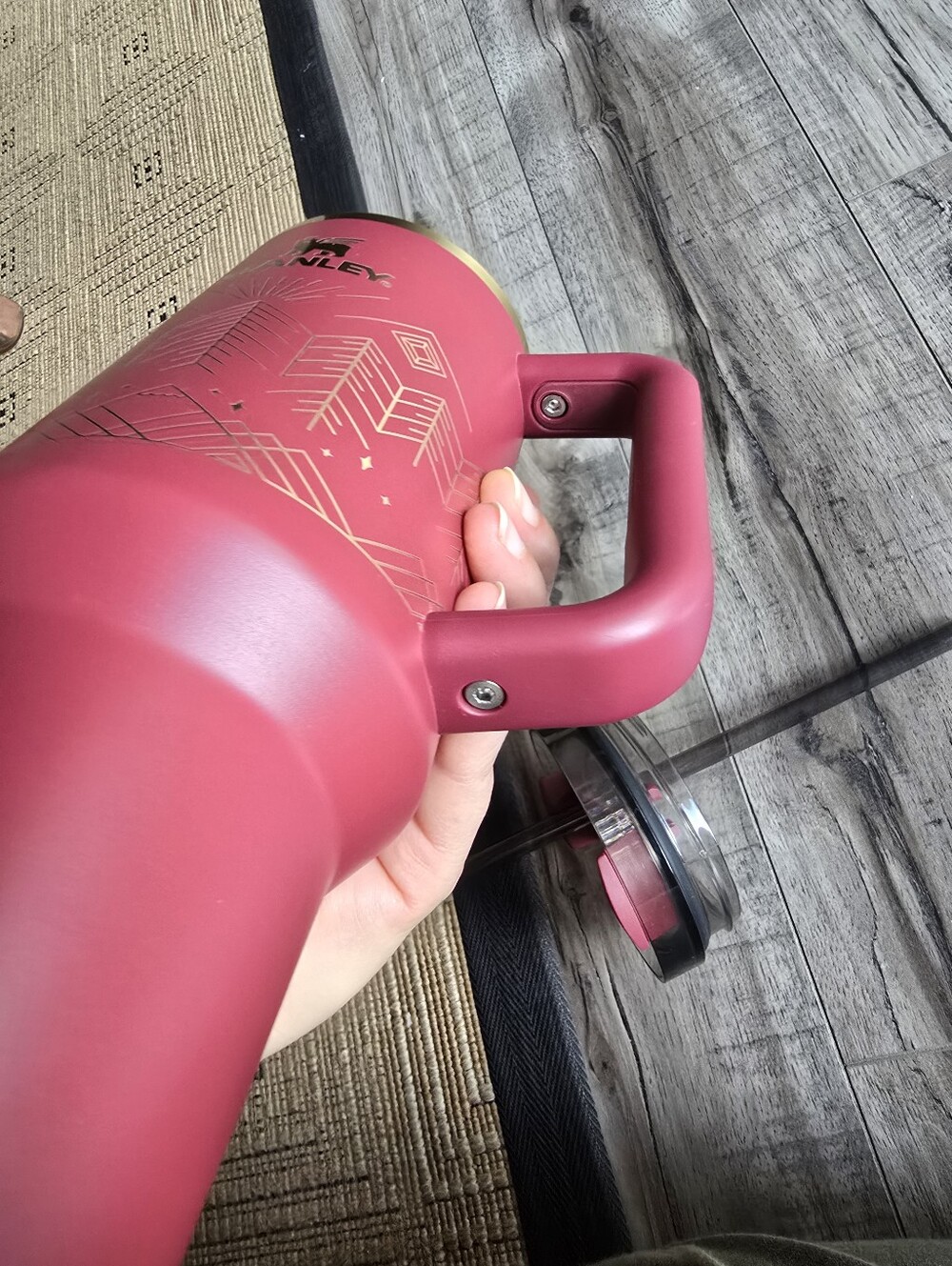 Stanley 40 Oz Cranberry Winterscape Tumbler - Picture 6 of 11